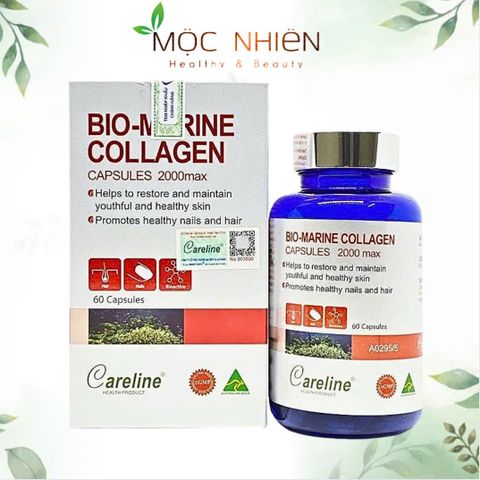 Viên uống bổ sung collagen Careline Bio Marine Collagen 60 viên - Chống lão hóa, tăng độ đàn hồi và làm đẹp da từ collagen cá biển sâu
