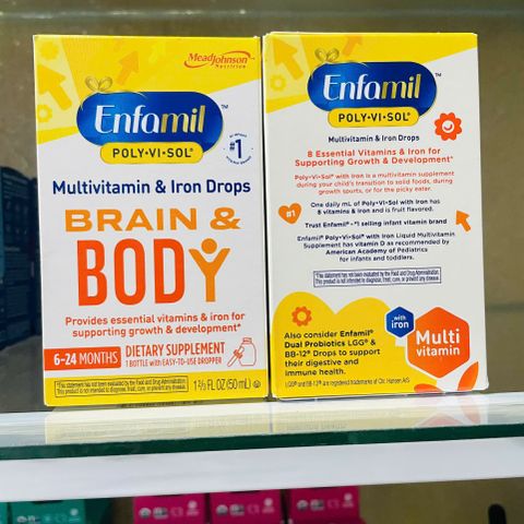 Vitamin Tổng Hợp Chứa Sắt ENFAMIL BRAIN & BODY Mỹ Dạng Giọt Cho Bé Từ 6-24m.