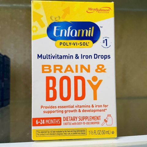 Vitamin Tổng Hợp Chứa Sắt ENFAMIL BRAIN & BODY Mỹ Dạng Giọt Cho Bé Từ 6-24m.