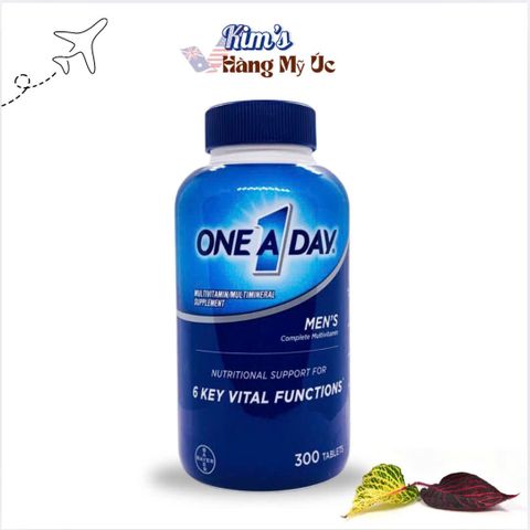 Vitamin Tổng Hợp One A Day Men Dưới 50 Tuổi - 300 Viên Hỗ Trợ Sức Khỏe, Tăng Cường Miễn Dịch và Năng Lượng