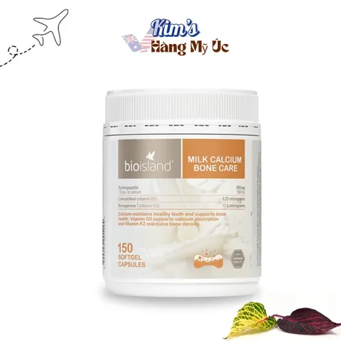 Viên uống canxi sữa Bio Island Milk Calcium hỗ trợ xương chắc khỏe - 150 viên, bổ sung canxi tự nhiên cho trẻ em và người lớn