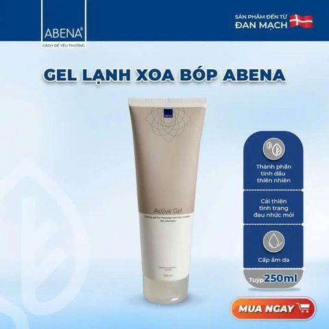 Gel xoa bóp lạnh Abena ActivGel 250ml - Giảm đau cơ, hỗ trợ lưu thông máu, không màu, không Paraben, sản phẩm dinh dưỡng cho sức khỏe