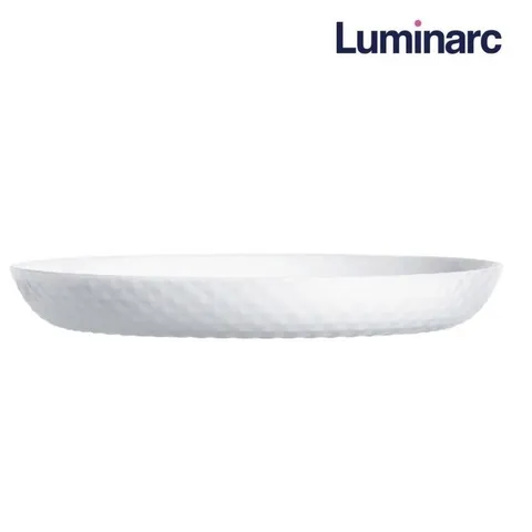 Đĩa nông lòng Luminarc D-Precious 19cm Thủy Tinh Chính Hãng - Đĩa Vân Kim Cương Sang Trọng, Chịu Nhiệt Tốt, An Toàn Sức Khỏe