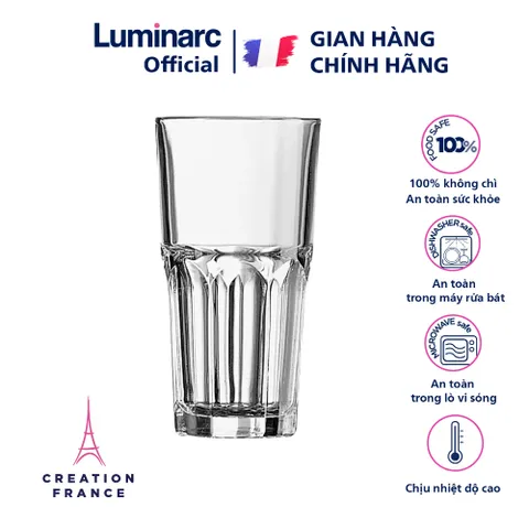 Bộ 6 Cốc Thủy Tinh Luminarc Granity 360ml G3655 - Hàng Chính Hãng, An Toàn, Chống Xước, Phong Cách Hiện Đại Cho Bếp Nhà