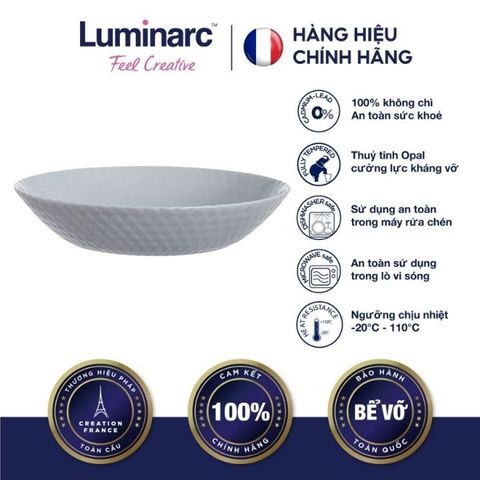 Đĩa Thủy Sâu Lòng Pampille Granit 20cm - An Toàn Dùng Trong Lò Vi Sóng & Máy Rửa Bát - Hàng Chính Hãng Luminarc Pháp