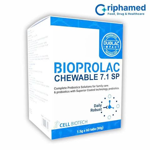 Viên Nhai Bổ Sung Lợi Khuẩn Bioprolac Chewable 7.1 SP - Hỗ Trợ Tiêu Hóa Khỏe Mạnh - Cell Biotech Hàn Quốc
