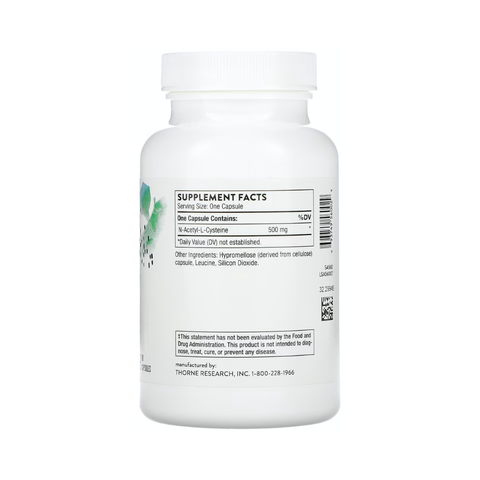 Viên Uống Gan THORNE NAC N-Acetyl-L-Cysteine 90 Viên - Bổ Sung Hỗ Trợ Sức Khỏe Gan và Tăng Cường Miễn Dịch