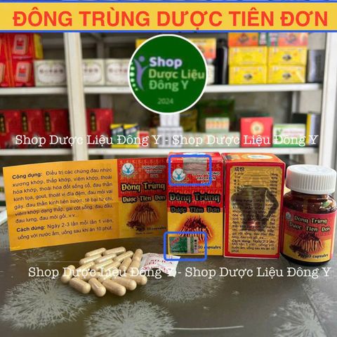 Đông Trùng Hạ Thảo Dược Tiên Đơn Chính Hãng 30 Viên - Tăng Cường Sức Khỏe, Hỗ Trợ Khớp và Thần Kinh