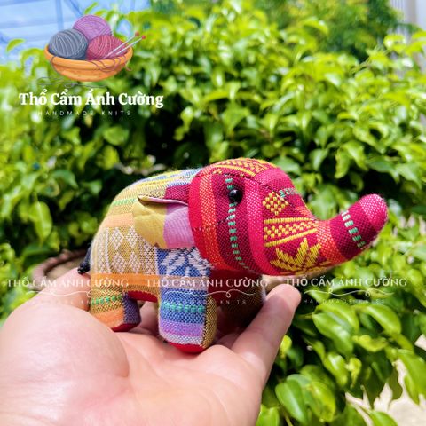 Thú Nhồi Bông Chú Voi Con Thổ Cẩm Dân Tộc Thái - Đồ Chơi Dễ Thương Cho Bé, Quà Tặng Ý Nghĩa Thông Minh
