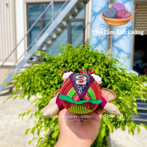Thú Nhồi Bông Cá Sấu Thổ Cẩm Thêu Mềm Mại - Đồ Chơi Trẻ Em Ý Nghĩa Từ Thổ Cẩm Ánh Cường
