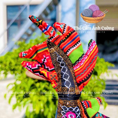 Thú Nhồi Bông Rồng Thời Lý Thổ Cẩm Sapa - Đồ Chơi Trẻ Em Bông Mềm Mại, Quà Tặng Ý Nghĩa Cho Bé Yêu