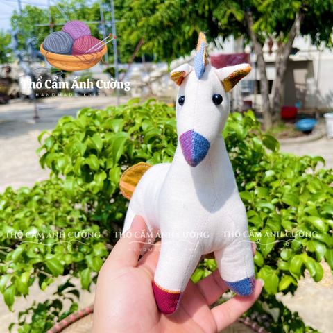 Thú Nhồi Bông Ngựa Thành Troy Thổ Cẩm Dân Tộc Thái - Quà Tặng Dễ Thương Cho Trẻ Em, Chất Liệu Vải Bông Mềm Mại