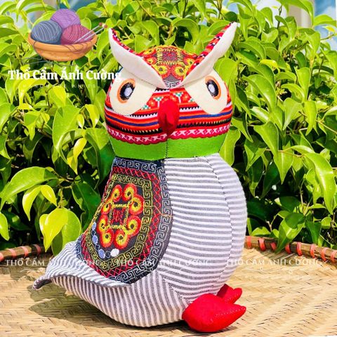Thú Nhồi Bông Cú Cute Thổ Cẩm Sapa - Quà Tặng Đáng Yêu Cho Bé - Chất Liệu Mềm Mại, Bảo Hành 1 Đổi 1
