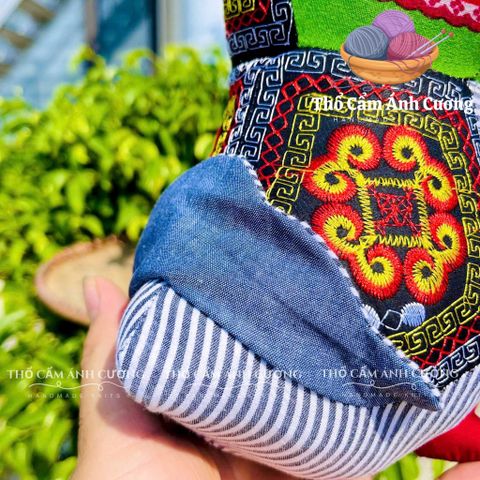 Thú Nhồi Bông Cú Cute Thổ Cẩm Sapa - Quà Tặng Đáng Yêu Cho Bé - Chất Liệu Mềm Mại, Bảo Hành 1 Đổi 1