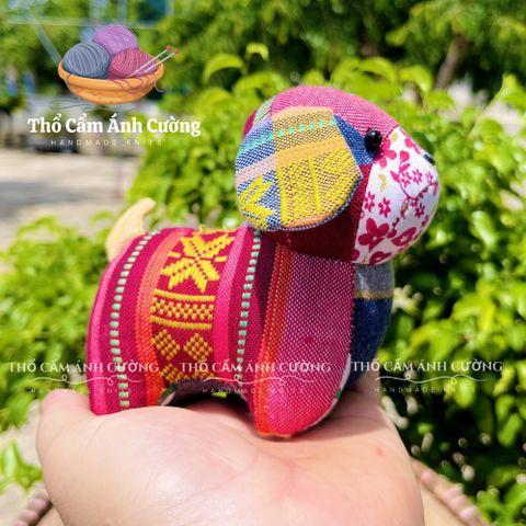 Thú Nhồi Bông Chó Con Thổ Cẩm Dân Tộc Thái - Quà Tặng Ý Nghĩa Cho Bé Yêu, Chất Liệu Vải Thoáng Mát