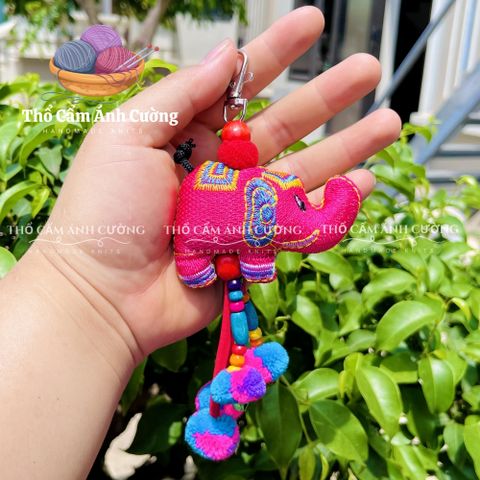 Móc Khóa Thêu Tay Hình Con Vật Dễ Thương - Hàng Thủ Công Chất Liệu Thổ Cẩm Dân Tộc Thái - Quà Tặng Ý Nghĩa