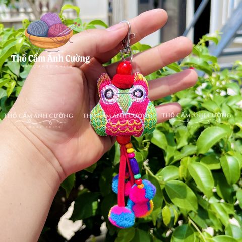 Móc Khóa Thêu Tay Hình Con Vật Dễ Thương - Hàng Thủ Công Chất Liệu Thổ Cẩm Dân Tộc Thái - Quà Tặng Ý Nghĩa