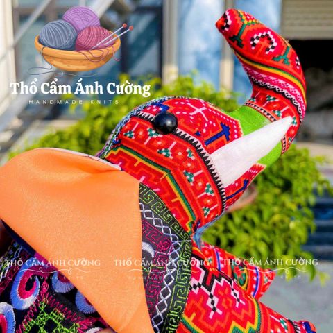 Thú Nhồi Bông Voi Bản Đôn Thổ Cẩm Sapa - Quà Tặng Ý Nghĩa Cho Bé Yêu, Chất Liệu Mềm Mại, Đường May Chắc Chắn