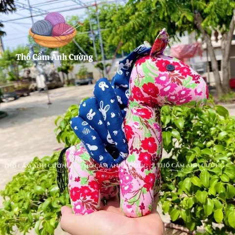 Thú Nhồi Bông Ngựa Bay Hoa Đáng Yêu - Vải Hoa Mềm Mại, Quà Tặng Bé, Đồ Chơi Trẻ Em Thổ Cẩm Ánh Cường