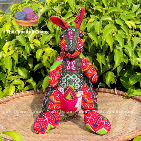 Thú Nhồi Bông Chuột Túi Thổ Cẩm Sapa - Mềm Mại, Đường May Chắc Chắn, Quà Tặng Ý Nghĩa Cho Bé Yêu