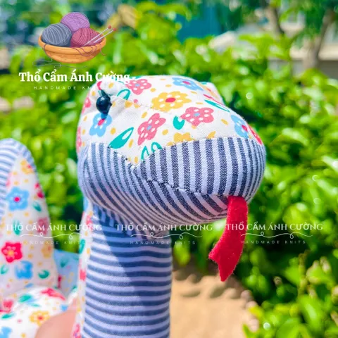 Thú Nhồi Bông Rắn Hoa Đáng Yêu - Quà Tặng Trẻ Em Chất Liệu Vải Hoa Mềm Mại - Đồ Chơi Sáng Tạo Thổ Cẩm Ánh Cường