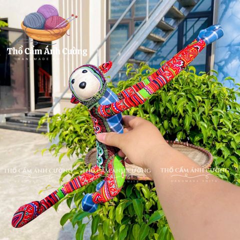 Thú Nhồi Bông Vượn Treo Thổ Cẩm Sapa - Đồ Chơi Trẻ Em Chất Liệu Mềm Mại, Quà Tặng Ý Nghĩa Cho Bé