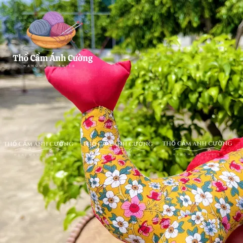 Thú Nhồi Bông Con Rồng Dễ Thương - Đồ Chơi Trẻ Em Bằng Vải Hoa, Quà Tặng Ý Nghĩa Từ Thổ Cẩm Ánh Cường