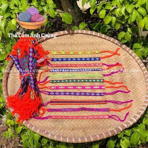 Vòng Tay Len Thêu Họa Tiết Thổ Cẩm - Phụ Kiện Thời Trang Đáng Yêu, Quà Tặng Ý Nghĩa từ Thổ Cẩm Ánh Cường