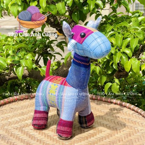 Thú Nhồi Bông Con Bò Sữa Thổ Cẩm Dân Tộc Thái - Đồ Chơi Trẻ Em Siêu Dễ Thương Chất liệu Vải Thổ Cẩm, Mềm Mại, Quà Tặng Ý Nghĩa