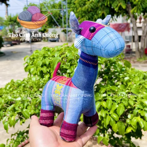 Thú Nhồi Bông Con Bò Sữa Thổ Cẩm Dân Tộc Thái - Đồ Chơi Trẻ Em Siêu Dễ Thương Chất liệu Vải Thổ Cẩm, Mềm Mại, Quà Tặng Ý Nghĩa