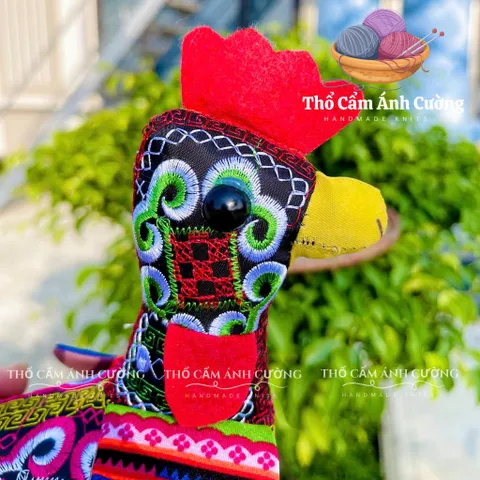 Thú Nhồi Bông Gà Đông Tảo Thổ Cẩm Sapa - Đồ Chơi Trẻ Em Mềm Mại, Quà Tặng Ý Nghĩa Cho Bé Yêu