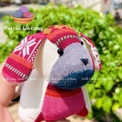 Thú Nhồi Bông Con Chó Thổ Cẩm Dân Tộc Thái - Đồ Chơi Trẻ Em Chất Liệu Vải Mềm Mại, Quà Tặng Ý Nghĩa Cho Bé Yêu