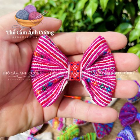 Kẹp Tóc Thổ Cẩm Handmade Sợi Đay Hà Giang - Kẹp Tóc Dệt Tay Màu Sắc Tươi Tắn - Quà Tặng Ý Nghĩa, Phụ Kiện Thời Trang độc đáo