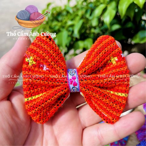 Kẹp Tóc Thổ Cẩm Handmade Sợi Đay Hà Giang - Kẹp Tóc Dệt Tay Màu Sắc Tươi Tắn - Quà Tặng Ý Nghĩa, Phụ Kiện Thời Trang độc đáo