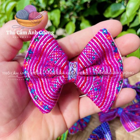 Kẹp Tóc Thổ Cẩm Handmade Sợi Đay Hà Giang - Kẹp Tóc Dệt Tay Màu Sắc Tươi Tắn - Quà Tặng Ý Nghĩa, Phụ Kiện Thời Trang độc đáo