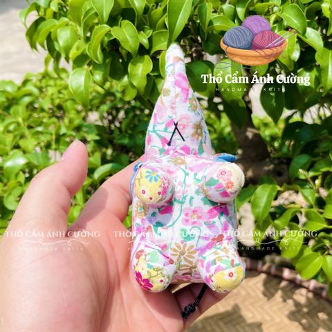 Thú Nhồi Bông Hình Con Voi Hoa Mini Đáng Yêu - Vải Hoa Mềm Mại, Quà Tặng Ý Nghĩa Cho Bé - Thổ Cẩm Ánh Cường
