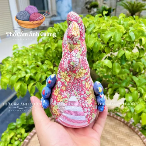 Thú Nhồi Bông Gà Mái Hoa Mơ Dễ Thương - Quà Tặng Ý Nghĩa Cho Trẻ Em, Chất Liệu Vải Hoa Mềm Mại - Thổ Cẩm Ánh Cường