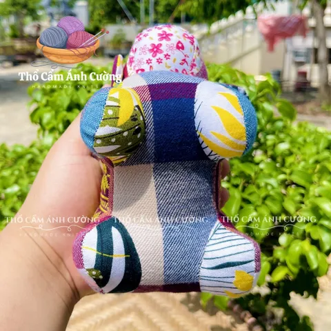 Thú Nhồi Bông Cún Con Thổ Cẩm Dân Tộc Thái - Đồ Chơi Trẻ Em Chất Liệu Vải Bông Mềm, Quà Tặng Ý Nghĩa Cho Bé Yêu