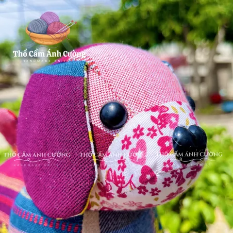Thú Nhồi Bông Cún Con Thổ Cẩm Dân Tộc Thái - Đồ Chơi Trẻ Em Chất Liệu Vải Bông Mềm, Quà Tặng Ý Nghĩa Cho Bé Yêu