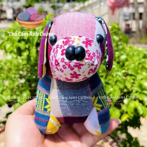 Thú Nhồi Bông Cún Con Thổ Cẩm Dân Tộc Thái - Đồ Chơi Trẻ Em Chất Liệu Vải Bông Mềm, Quà Tặng Ý Nghĩa Cho Bé Yêu