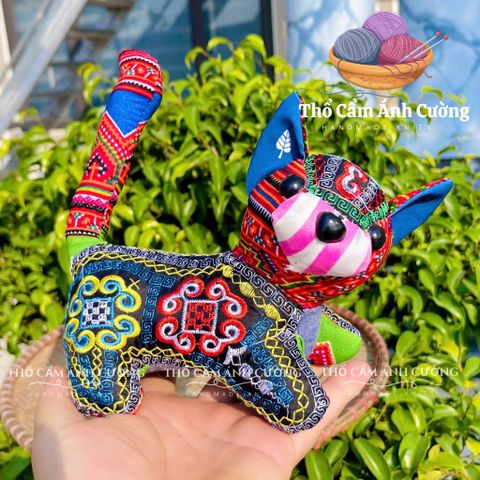Thú Nhồi Bông Thổ Cẩm Thêu Dễ Thương Cho Bé - Quà Tặng Ý Nghĩa Trang Trí Không Gian Sống - Hàng Thủ Công Nhật Bản