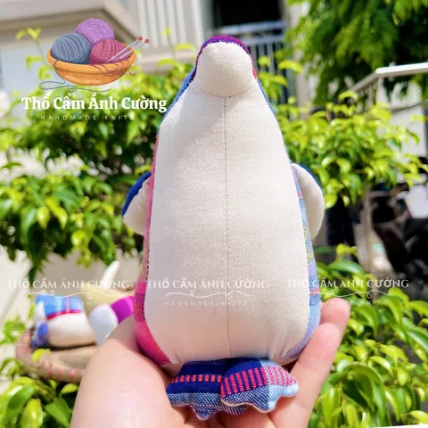 Thú Nhồi Bông Chim Cánh Cụt Dân Tộc Thái - Đồ Chơi Trẻ Em Vải Thổ Cẩm Siêu Dễ Thương, Quà Tặng Ý Nghĩa cho Bé Yêu