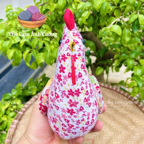Thú Nhồi Bông Gà Trống Hoa Mơ Dễ Thương - Đồ Chơi Trẻ Em Mềm Mại Chất Lượng - Quà Tặng Ý Nghĩa Từ Thổ Cẩm Ánh Cường