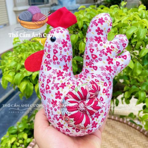 Thú Nhồi Bông Gà Trống Hoa Mơ Dễ Thương - Đồ Chơi Trẻ Em Mềm Mại Chất Lượng - Quà Tặng Ý Nghĩa Từ Thổ Cẩm Ánh Cường
