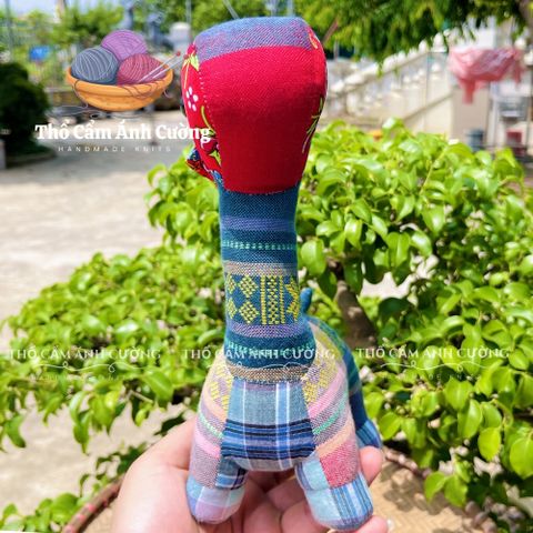 Thú Nhồi Bông Hiêu Cao Cổ Đầu To Dễ Thương - Đồ Chơi Thổ Cẩm Dân Tộc Thái - Quà Tặng Ý Nghĩa Cho Bé Yêu