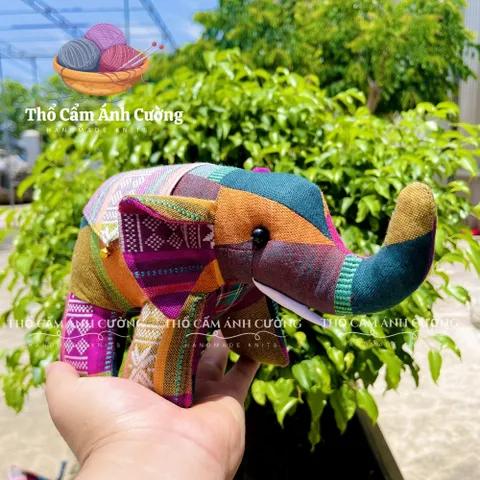 Thú Nhồi Bông Con Voi Thổ Cẩm Dân Tộc Thái - Gấu Bông Siêu Dễ Thương, Quà Tặng Ý Nghĩa Cho Bé Yêu