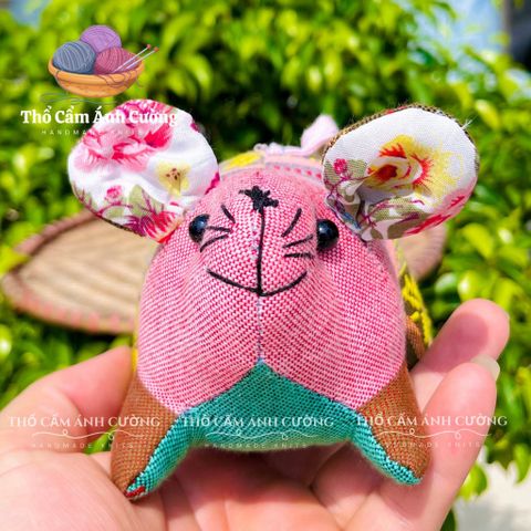 Búp Bê Thú Nhồi Bông Con Chuột Thổ Cẩm Dân Tộc Thái - Quà Tặng Ý Nghĩa Cho Bé Yêu, Vải Thổ Cẩm Chất Lượng