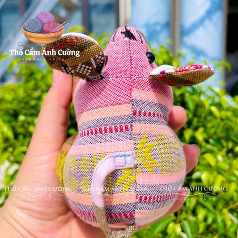 Búp Bê Thú Nhồi Bông Con Chuột Thổ Cẩm Dân Tộc Thái - Quà Tặng Ý Nghĩa Cho Bé Yêu, Vải Thổ Cẩm Chất Lượng