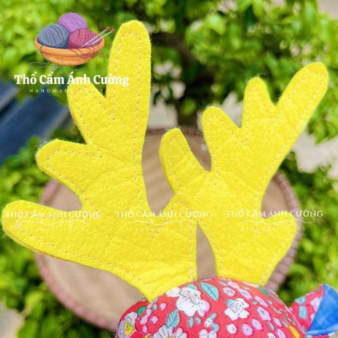 Thú Nhồi Bông Tuần Lộc Siêu Đáng Yêu - Vải Hoa Mềm Mại, Quà Tặng Ý Nghĩa Cho Bé, Bảo Hành 1 Đổi 1, Thổ Cẩm Ánh Cường