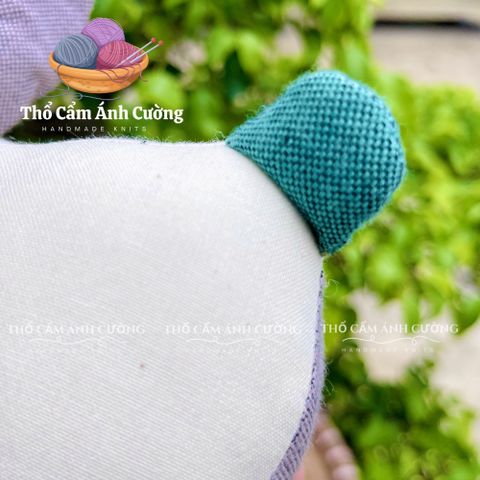 Thú Nhồi Bông Thỏ Ngọc Thổ Cẩm Dân Tộc Thái - Đồ Chơi Trẻ Em Chất Liệu Vải Thổ Cẩm Mềm Mại, Quà Tặng Ý Nghĩa Cho Bé